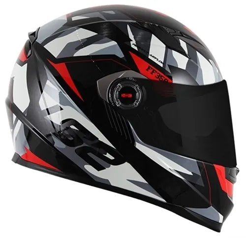 CAPACETE LS2 CLASSIC TANK PRETO/VERMELHO/BRANCO